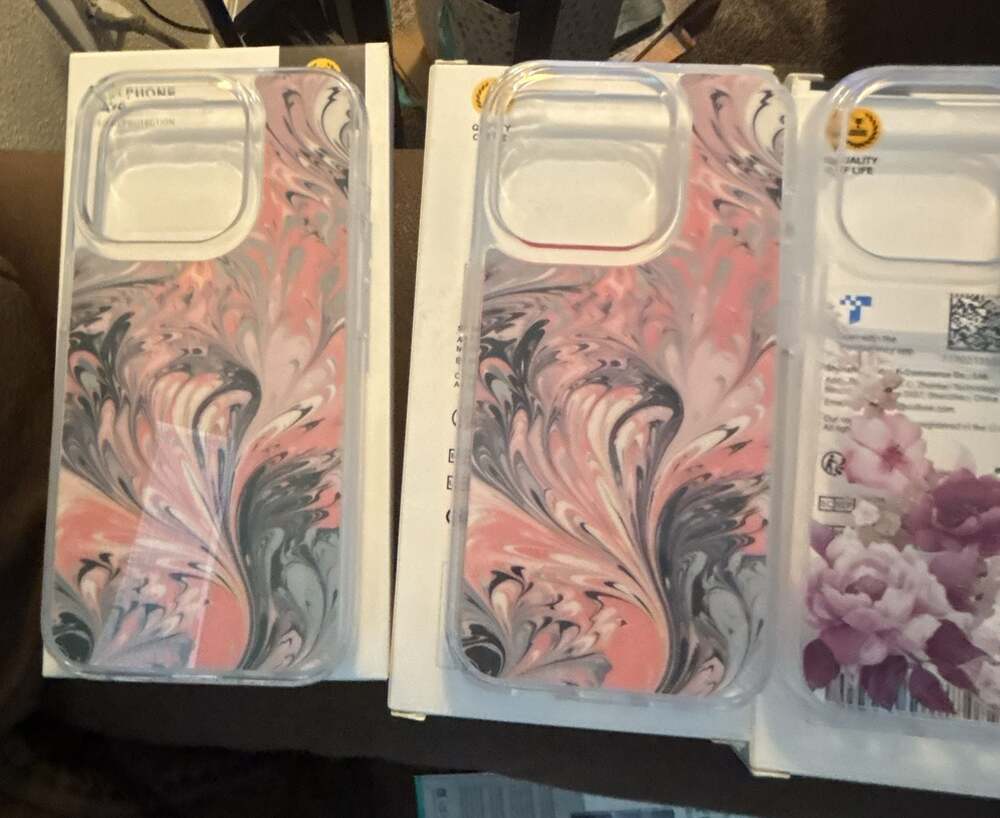 New Unopened iPhone Case Bundle – 6 Cases – Floral & Marble Designs - Picture 5 of 5